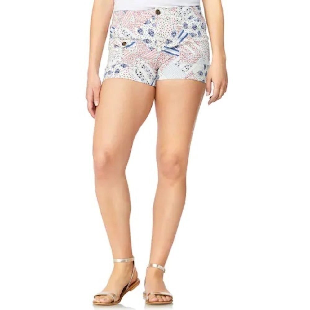 🤑NWT WallFlower Juniors' Printed High-Waisted Short